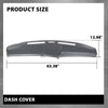 G-PLUS Dash Cover Compatible with Ford F100 F150 F250 F350 Bronco 1980-1986 12108LGR Light Gray