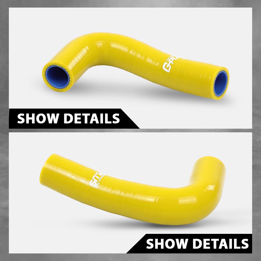 G-PLUS Silicone Radiator Hose Kit Compatible with Yamaha Banshee 350 YFZ350 1987-2006 Yellow