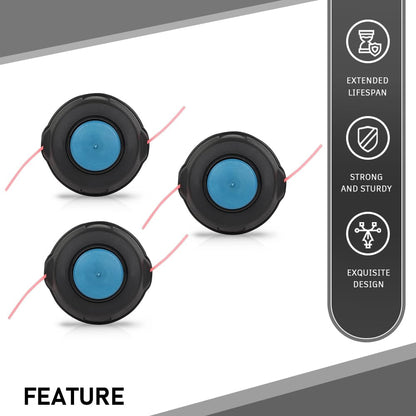 G-PLUS 3pcs T25 Tap Trimmer Head Compatible with Husqvarna 122L 124C 124L 125C 125L 125LDX 128C 128CD 128L 128LD 128LDX 128R String Trimmer Weedeater