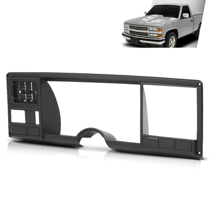 G-PLUS Speedometer Dash Bezel Tirm Panel Compatible with Chevy Silverado GMC Sierra Truck 1988 1989 1990 1991 1992 1993 1994 (Black ABS Plastic)