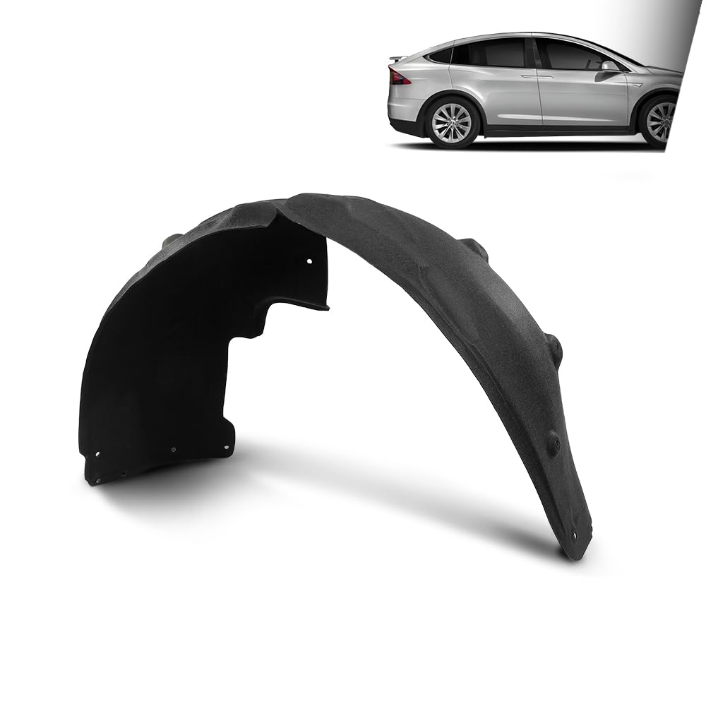 G-PLUS Rear Left Driver Side Fender Liner Compatible with Tesla Model X 2016-2020 1034247-00-I, 103424700I Black