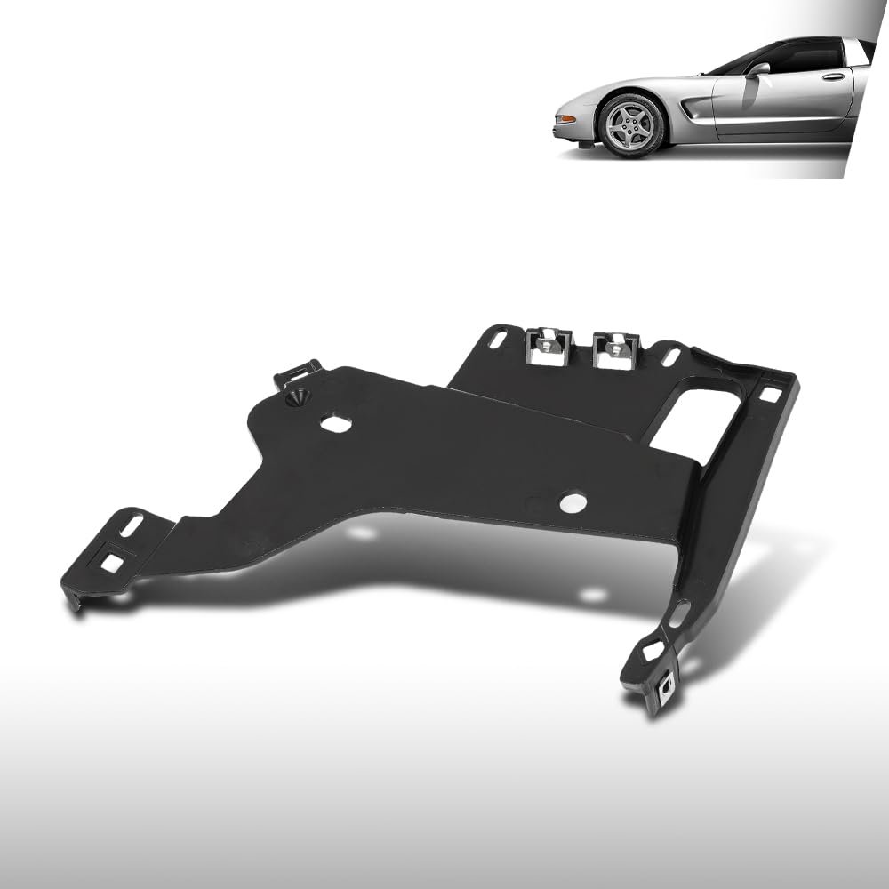 G-PLUS Left Headlight Bracket Compatible with Chevy Corvette C5 1997-2004 16523679, 16523681 Black