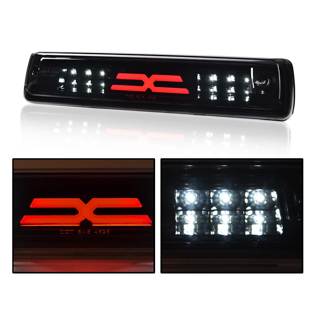 G-PLUS LED 3rd Third Brake Light Compatible with Chevy Colorado/GMC Canyon 2015 2016 2017 2018, High Mount Stop Cargo Lamp, Smoky Lens Black Housing, GM25971002 52019397