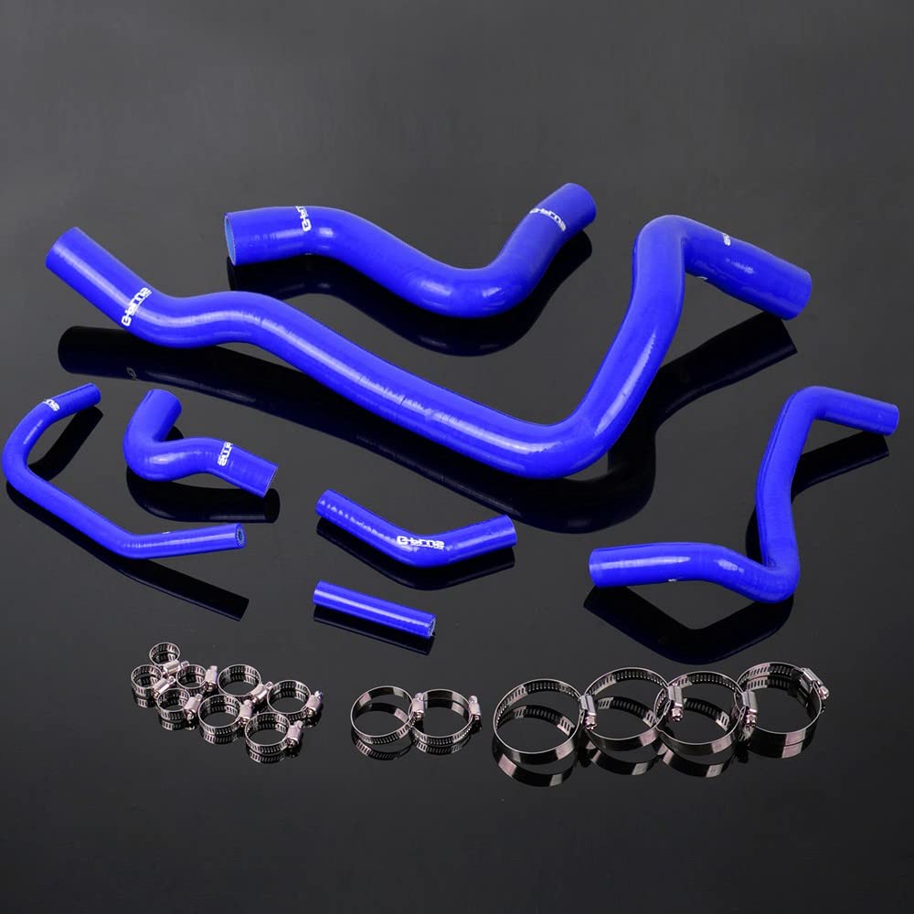 G-PLUS Silicone Radiator Hose Clamps kit Compatible With Volvo 97 850 T-5/1998-2000 S70/1998-2004 V70 7PCS Blue
