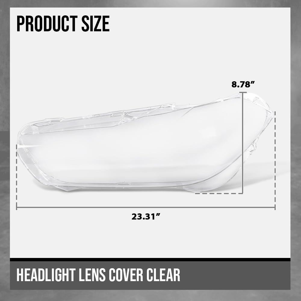 G-PLUS Headlight Lens Cover Compatible with BMW X2 F39 2018-2023 Left & Right Pair Front Headlamp Lens Cover Clear