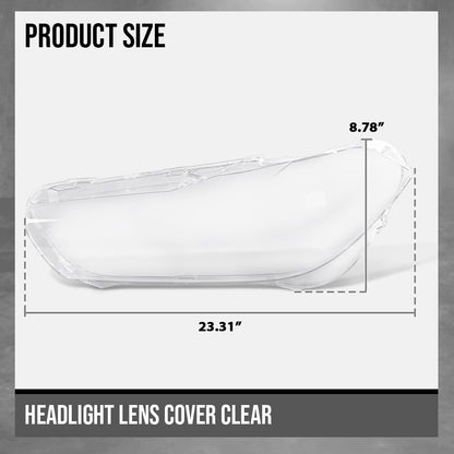 G-PLUS Headlight Lens Cover Compatible with BMW X2 F39 2018-2023 Left & Right Pair Front Headlamp Lens Cover Clear