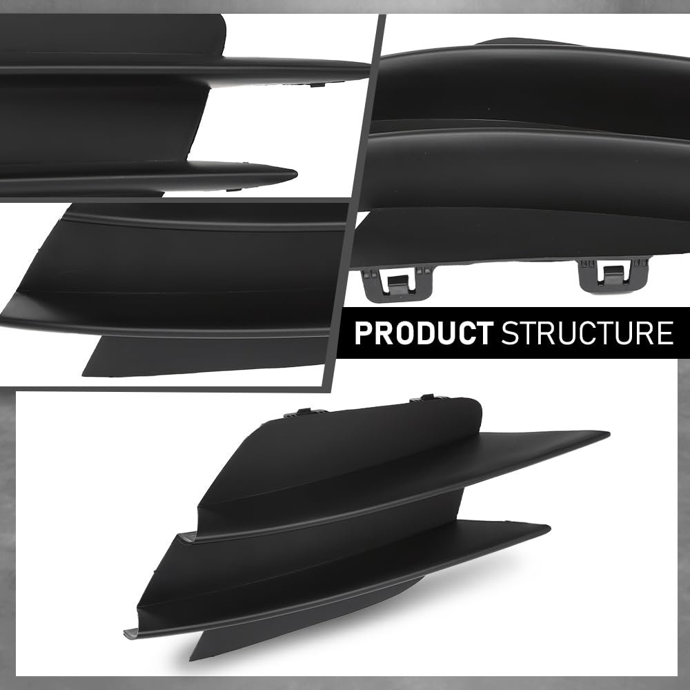 G-PLUS Pair Front Bumper Lower Grille Trim, Compatible with Benz C-Class AMG-Line 2019-2021 Facelift (W205, S205, C205, A205), LH Driver & RH Right 2PCS, 2058857202, 2058857302 Fog Light Cover