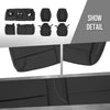 G-PLUS Seat Covers Full Kit Factory Style Compatible with Chevy Silverado 1500/2500/3500 LT, Custom and Trailboss Crew Cab New Body Style 2019 2020 2021 Black