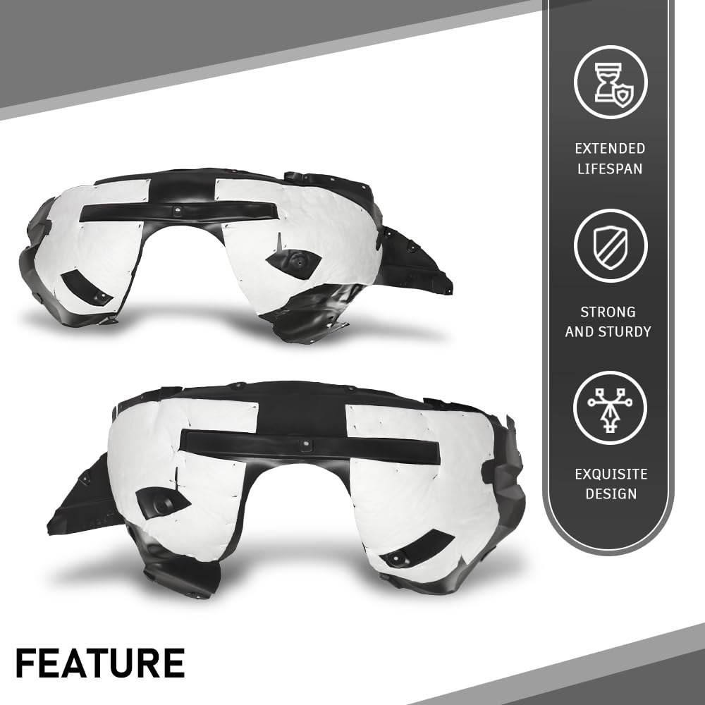 G-PLUS Front Inner Fender Liner Assembly 2PCS, Compatible with Ford Explorer 2011-2015/ Police Interceptor Utility 2013-2015, LH Driver & RH Right Side, FO1249149, FO1248149