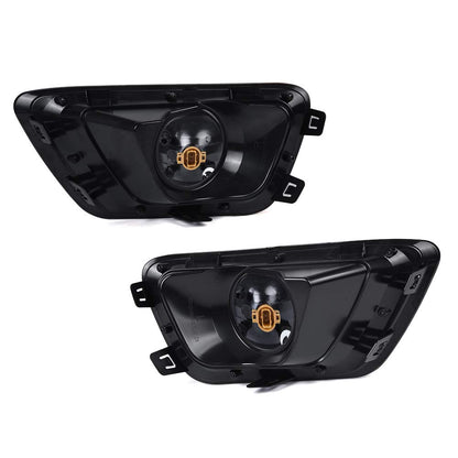 G-PLUS One Pair Clear Lens Driving Fog Light Lamps w/Chrome Trim Bezel Compatible With Chevy Colorado 2015-2019 Left and Right Sides