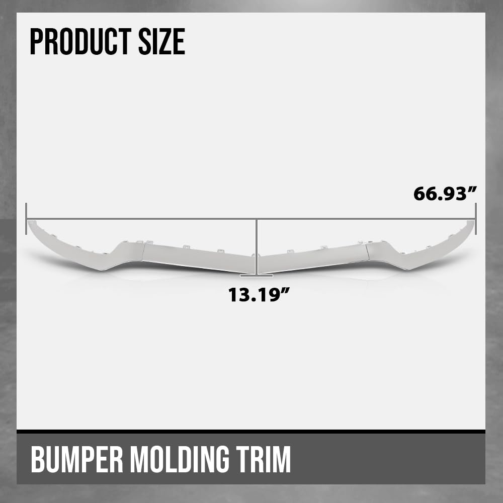 G-PLUS Front Bumper Body Molding Trim Compatible with Benz W207 E-Class E350 E400 E550 2014-2017 Fit Benz E400 2015 A2078850774, A2078850874 Silver 3Pcs