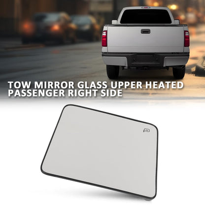 G-PLUS Mirror Glass Upper Heated Passenger RH Compatible with Ford F150 Pickup Truck 2013-2014,Fit Ford F250 F350 F450 F550 Super Duty 2008-2016 FO1325150, 7C3Z17K707F
