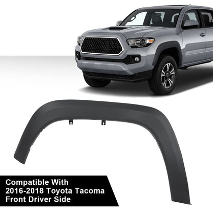 G-PLUS Fender Flares Front Left Driver Side, Compatible with Toyota Tacoma 2016-2021 Fender Flares Moulding Trim Wheel Opening Molding Set TO1290109 7587204060(Smooth Factory Style)