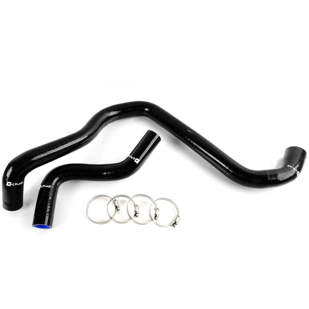 G-PLUS Silicone Radiator Coolant Hose Pipe Kit Clamps Compatible With Honda Prelude 1997-2001,Black