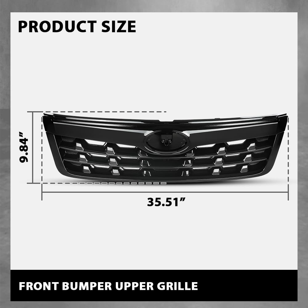 G-PLUS Front Bumper Grille Assembly Chrome Shell Plastic Compatible with Subaru Forester 2003-2005 91121SA050