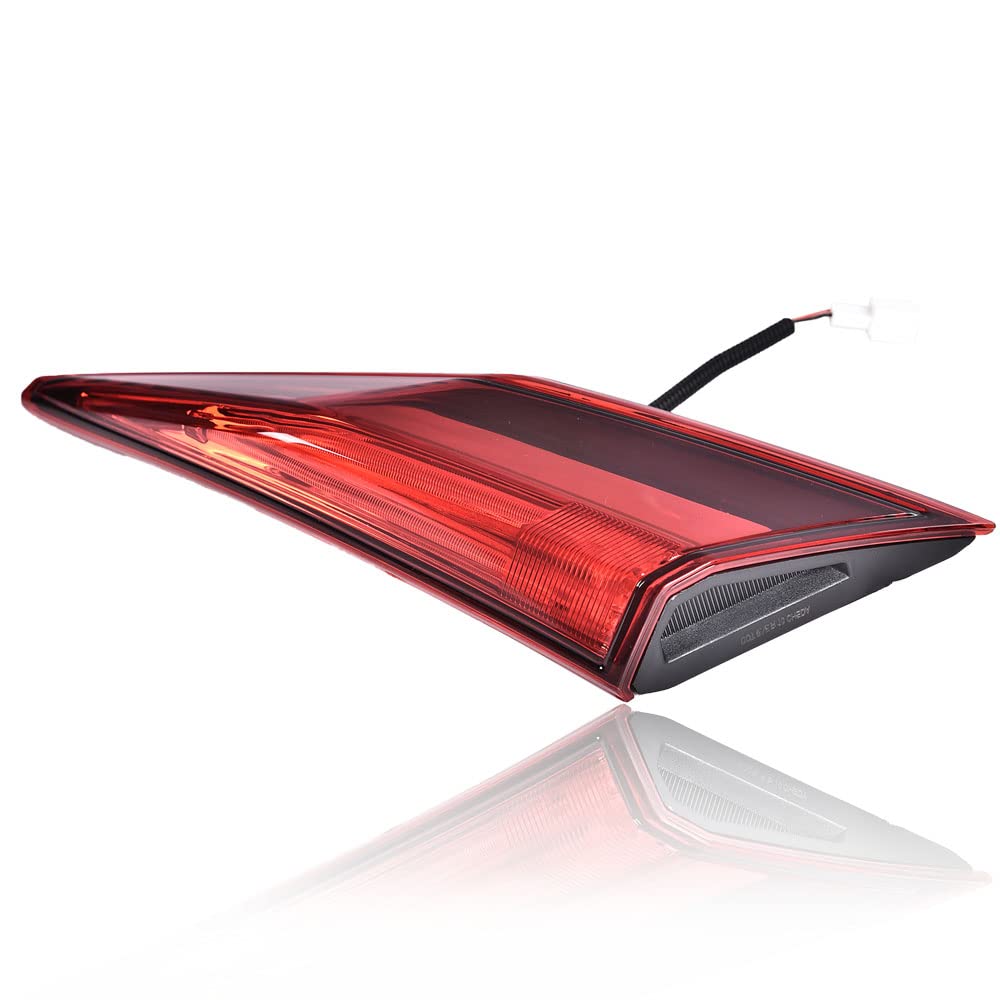 G-PLUS Tail Light - Inner Side, Replacement For 16-20 Honda Civic DX/LX/EX/EX-L/Turbo/Touring Plus/i-Style/Si/Sport 4-Door Sedan Automotive Trunk Brake Rear LED Inner Lamp Chrome Housing (Right)