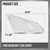 G-PLUS Headlight Lens Cover Compatible with Benz E-Class W207 E350 E500 Coupe 2010 2011 2012 2013 Left & Right Front Headlamp Lens Cover Clear