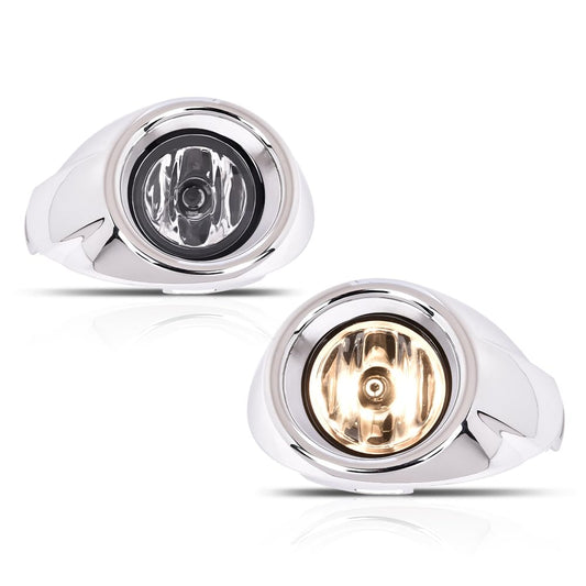 G-PLUS Fog Lights Compatible with Ford Focus 2012 2013 2014 Fit S SE SEL Titanium models LH & RH Fog Lamps with Chrome Fog Cover 4F9Z15200AA CP9Z17E810C CP9Z17E811C BM51-19953-AD BM51-19952-AD