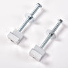 G-PLUS Truck Tool Box Mounting Kit, J Hook Crossover Pickup Mounting Clamp Tiedown, Universal Fit, Easy Mount - Silver (2Pcs)