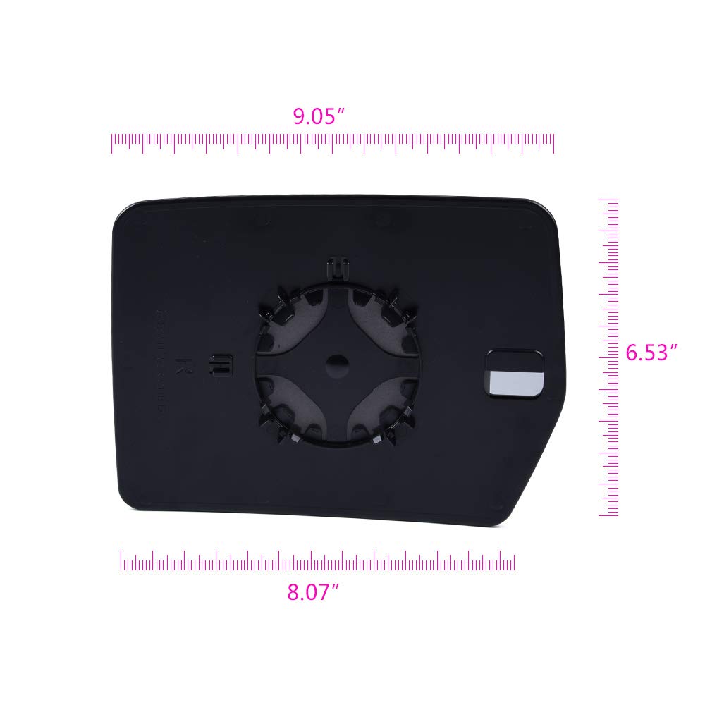 Front Passenger Side Replacement Mirror Glass with Backing Plate Compatible For Ford F-150 2011-2014