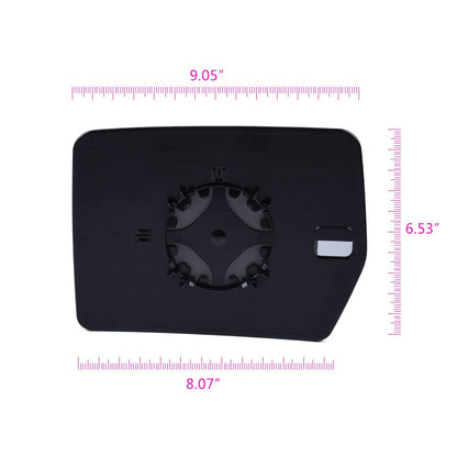 Front Passenger Side Replacement Mirror Glass with Backing Plate Compatible For Ford F-150 2011-2014