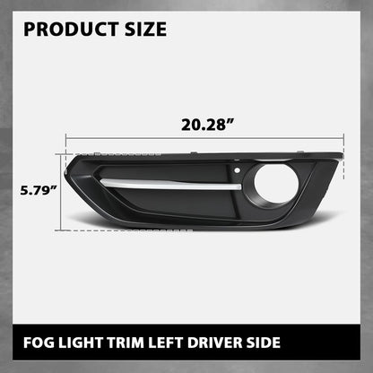 G-PLUS Front Fog Light Cover Trim Driving Lamp Driver Left Side Compatible with BMW 230i xDrive Base 2017-2021 For Sport Line Models Without M Sport Package 51117343731, BM1038163 Black
