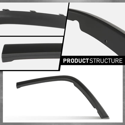 G-PLUS Rear Left Fender Flares Compatible with Jeep Grand Cherokee 2011-2021 Wheel Opening Molding Arch Trim 1MP35RXFAH Black