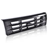 G-PLUS Front Grille Grill Compatible with 1992-1996 Bronco/1992-1997 Ford F150 F250 F350 Platinum Chrome w/Emblem Truck Replacement, Gloss Black FO1200173 FO2512130 FO2513131