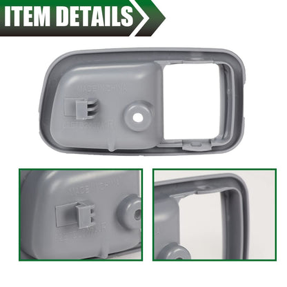 G-PLUS Door Handle Trim Set Compatible with 2000-2006 Toyota Tundra,Interior Door Handle Bezel 2Pc (Light Grey)