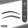 G-PLUS in-Channel Rain Guards 2pcs Compatible with Nissan Pathfinder 1987-1990 Compatible with Nissan Pickup 2-Door Regular Cab 1987-1997 Smoke