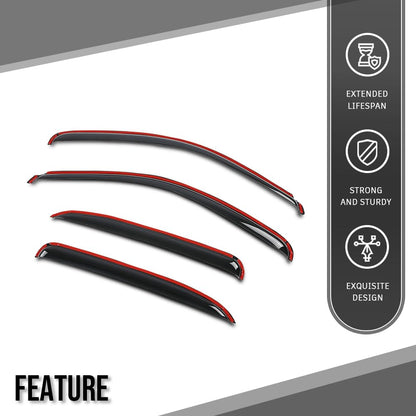 G-PLUS in-Channel Auto Vent Window Visors 4pcs Compatible with Chevy Tahoe/GMC Yukon 2000-2006 Smoky