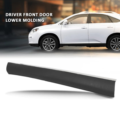 G-PLUS Driver Front Door Lower Molding Compatible with LX RX350 F Sport LX RX350/RX450h Base Sport Utility 4-Door 3.5L 2010-2015 750720E010, 7507248030, 75072-0E010 Chrome and Black
