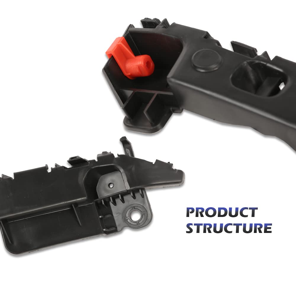 G-PLUS Black Front LH and RH Bumper Retainer Brackets Fit Cruze Sedan 2011 2012 2013 2014 2015 Front Bumper Support Mount Support Bracket 2pcs 95328893 95328894 GM1043118 GM1042118