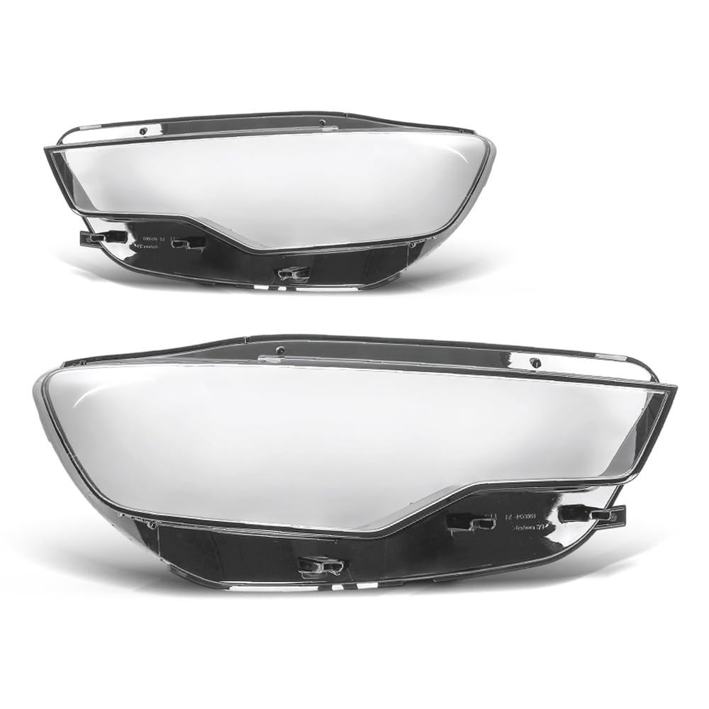 G-PLUS Headlight Lens Cover Compatible with Audi A6 C7 2011-2015 Left & Right Pair Front Headlamp Lens Cover Clear