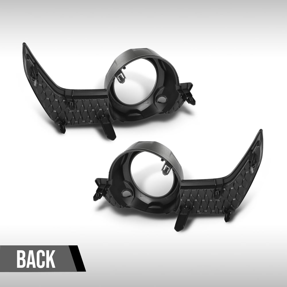 G-PLUS Fog Light Trim Set Left & Right w/Fog Light Hole Compatible with Toyota 4Runner (submodel: Limited, SR5) 2014 2015 2016 2017 2018 2019 2020 5212735100, 5212835080 Black