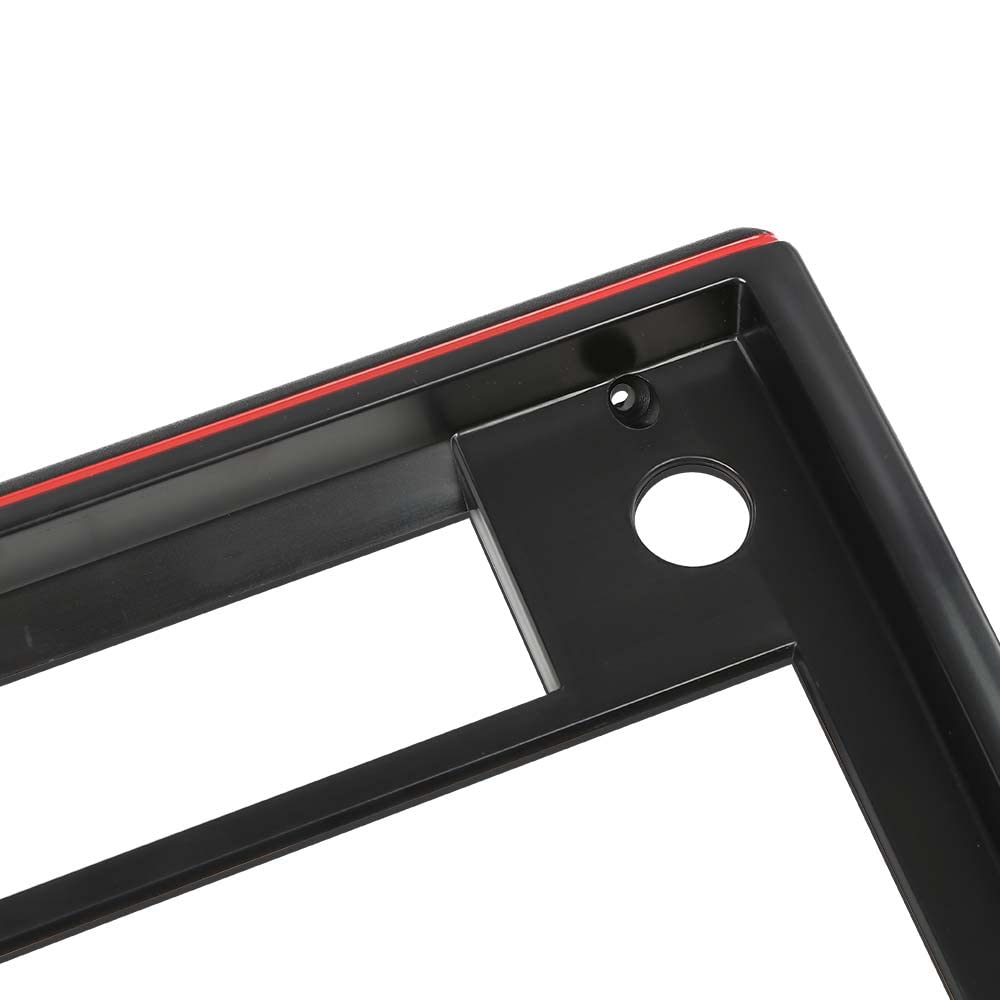 G-PLUS Radio Face Plate w/Red Trim Compatible with El Camino Monte Carlo SS 1981-1988 Radio Panel(Black)