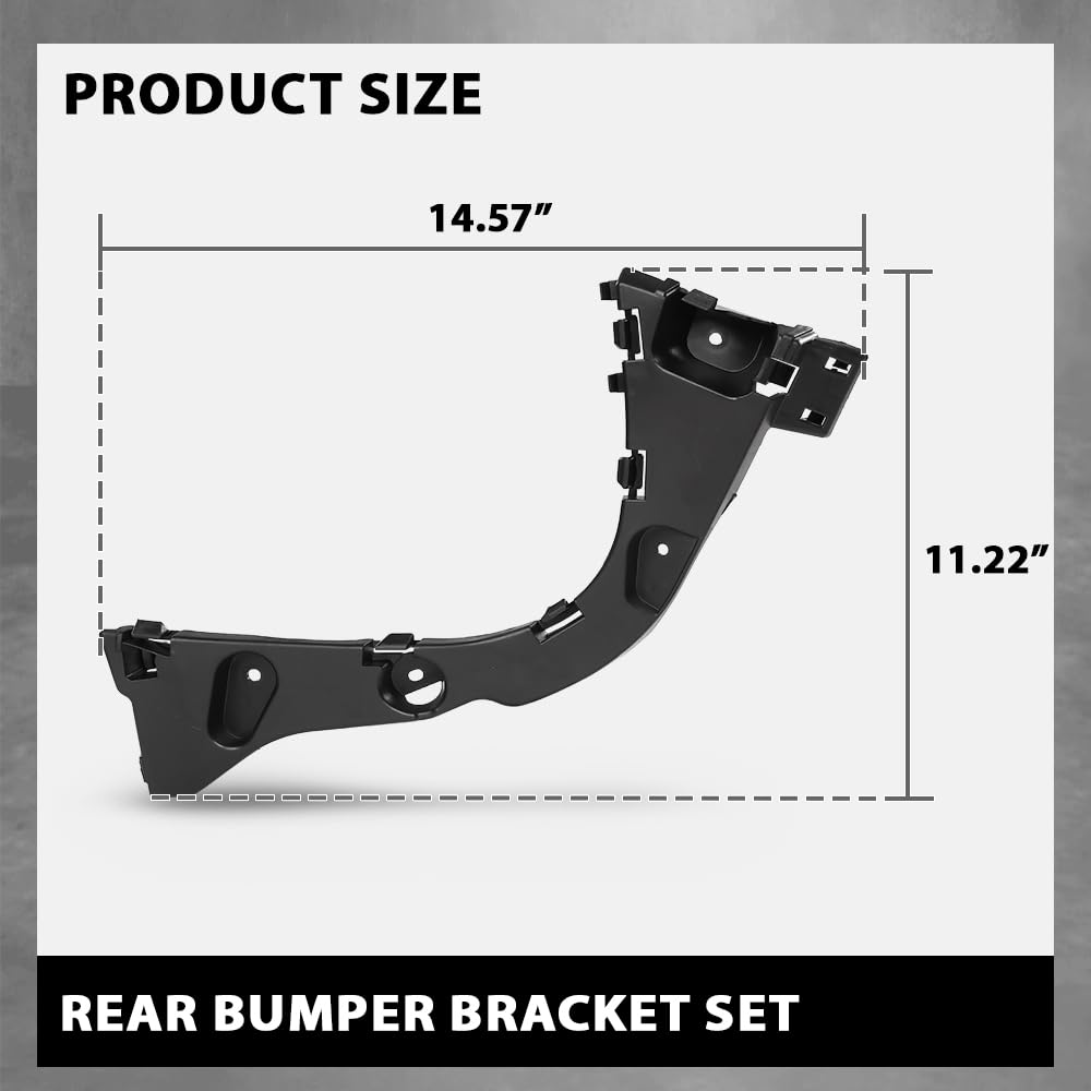 G-PLUS Rear Bumper Bracket Set, Compatible with Ford Focus RS 2016-2018/Focus SEL 2017-2018/ (submodel: ELECTRIC, SE, ST, Titanium) 2015-2018, LH & RH 2PCS, F1EZ17D948E, F1EZ17D948F
