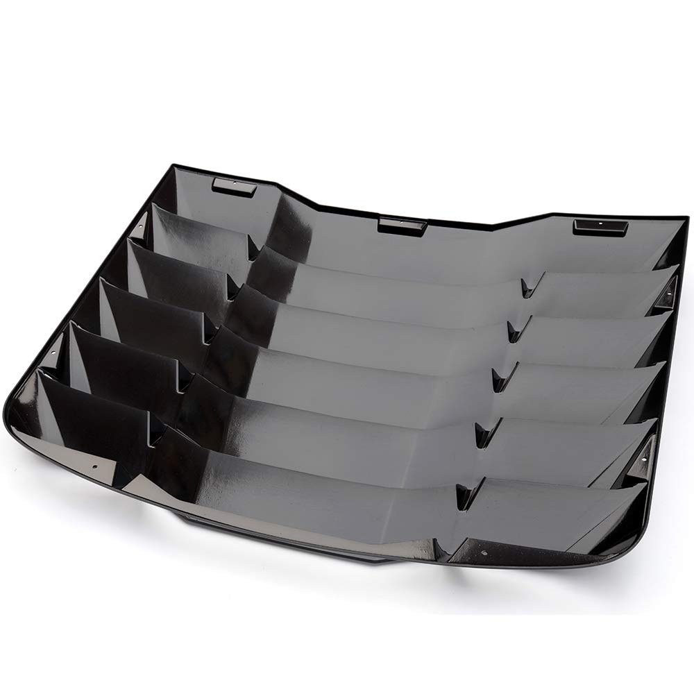 G-PLUS ABS Matte Black Rear Window Windshield Slotted Louvers Sun Shade Cover Replacement for Nissan 350Z 3.5L 2003 2004 2005 2006 2007 2008