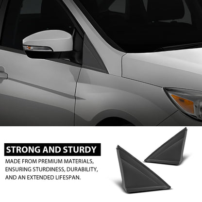 G-PLUS Pair Window Mirror Fender Corner Molding Cap Triangle, Compatible with Ford Focus 2012-2018, LH & RH Side 2PCS, CP9Z16004A, CP9Z16003A