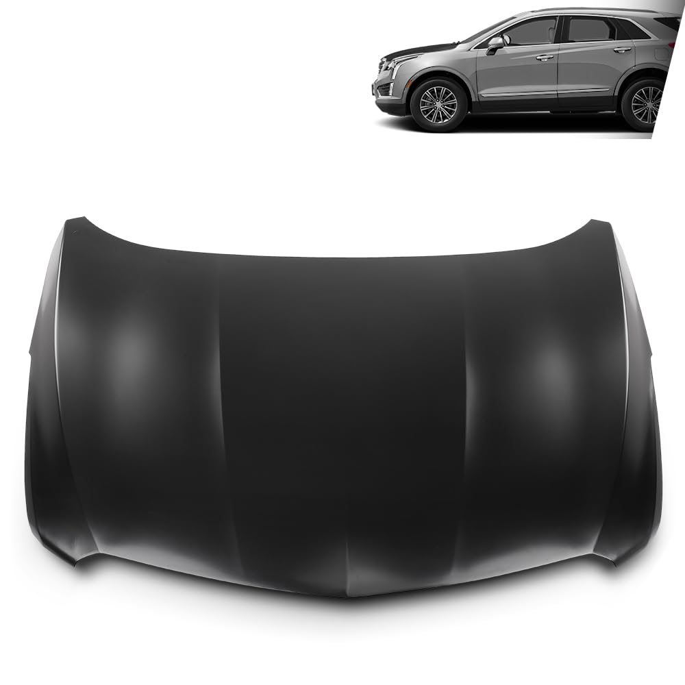 G-PLUS Front Hood Panel Compatible with Cadillac XT5 2017-2023 Black