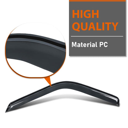 G-PLUS Out-Channel Mount Ventvisor Window Deflectors Compatible with Chevy/GMC C/ K1500/ 2500/3500 Standard Cab 1988-1999 2 PCS Smoky