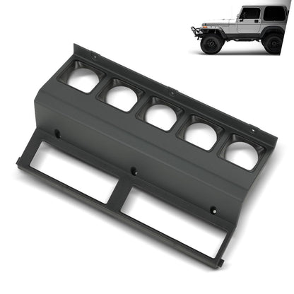 G-PLUS Center Gauge Radio Dash Bezel Trim Compatible with Jeep Wrangler YJ 1987-1995 Gray