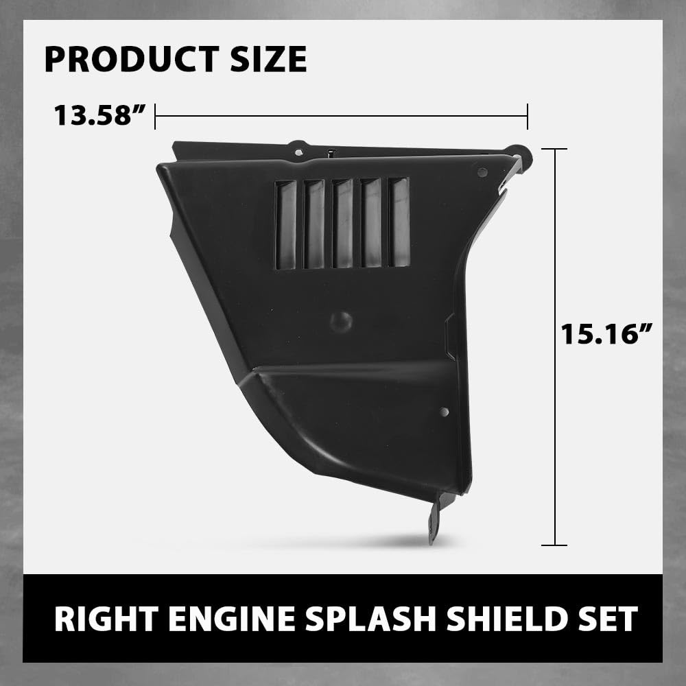 G-PLUS Engine Splash Shield Driver and Passenger Side Compatible with BMW 525i/530i Base 2004-2007,Fit BMW 545i 2004-2005,Fit BMW 525xi/530xi/550i/M5 Base 2006-2007 51717033754 51717033753