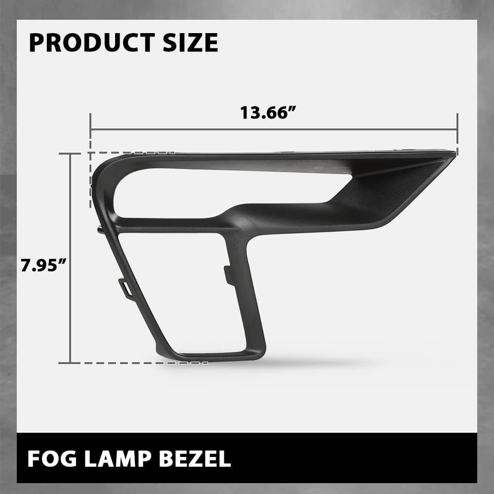 G-PLUS Pair Front Fog Light Cover Lamp Bezel, Compatible with Ford Explorer 2018 2019, LH Driver & RH Passenger Side 2PCS, FO1039181, FO1038181
