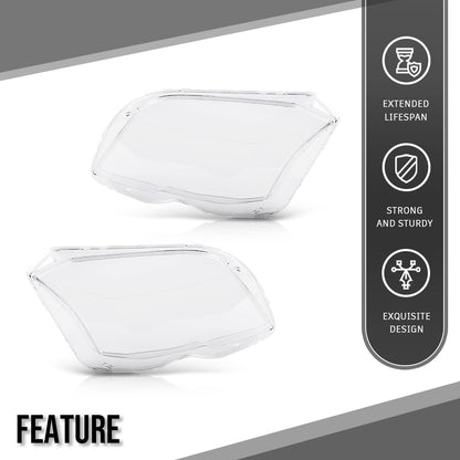G-PLUS Headlight Lens Cover Compatible with Benz GLK Class X204 2009-2012 Left & Right Front Headlamp Lens Cover Clear