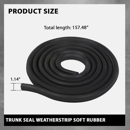 G-PLUS Trunk Seal Weatherstrip Soft Rubber Compatible with Buick 1964-1974,Compatible with Chevy 1962-1974,Fit Olds 1964-1972,Fit Pontiac 1964-1972 Black
