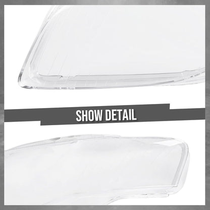 G-PLUS Headlight Lens Cover Compatible with Audi A4 B7 S4 2005-2008 Left & Right Pair Front Headlamp Lens Cover Clear