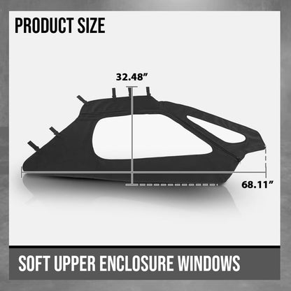 G-PLUS Soft Upper Doors Cab Enclosure Windows Fit RZR PRO XP Ultimate/Premium 2022-2024 2884664 Black