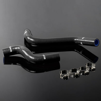 G-PLUS Silicone Radiator Coolant Hose Kit Clamps Compatible With Toyota EP91 Starlet Glanza V-Type 4E-FTE 1996-1999,Black