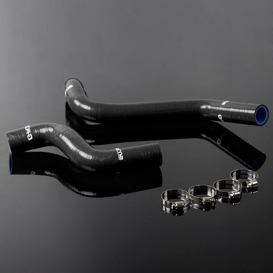 G-PLUS Silicone Radiator Coolant Hose Kit Clamps Compatible With Toyota EP91 Starlet Glanza V-Type 4E-FTE 1996-1999,Black